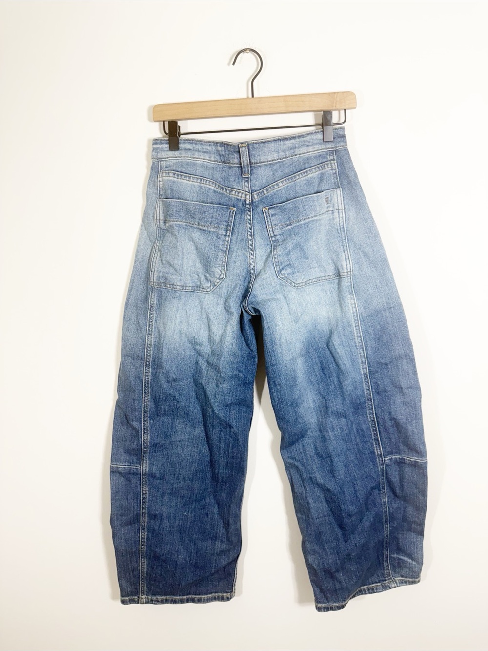 NWT Pilcro The Kenna Mid-Rise Heritage Barrel Jeans Blue Size 25 - Picture 7 of 10